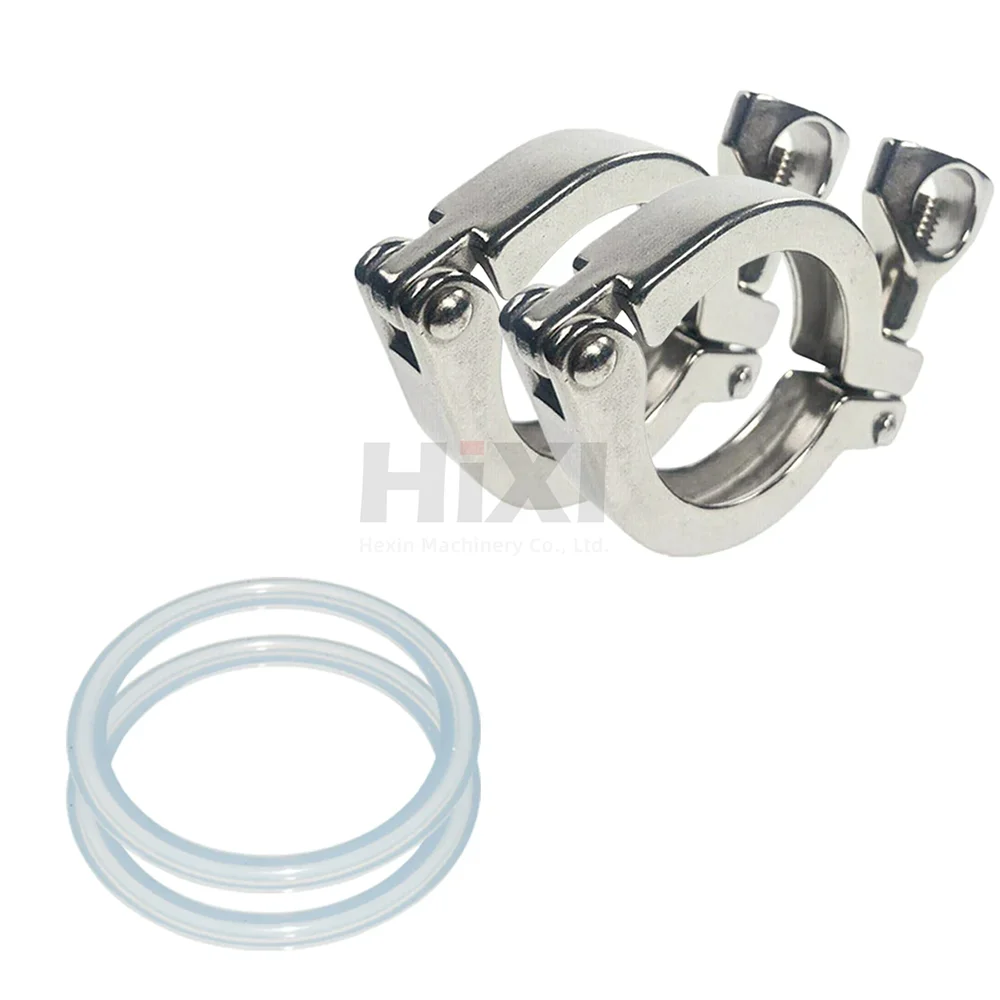 1"- 8" 인치 위생 스테인레스 스틸 트라이 페룰 클램프 클로버 SS 304 실리콘 가스켓이 있는 파이프 플랜지에 적합