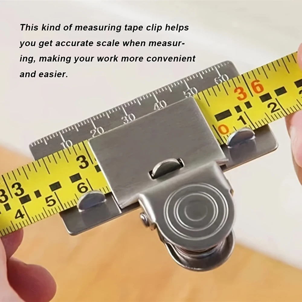 Metal Measuring Tape Clip Holder Precise And Clear Measuring Tool Woodworking Positioning Accessories Wood Measure Locate Tools