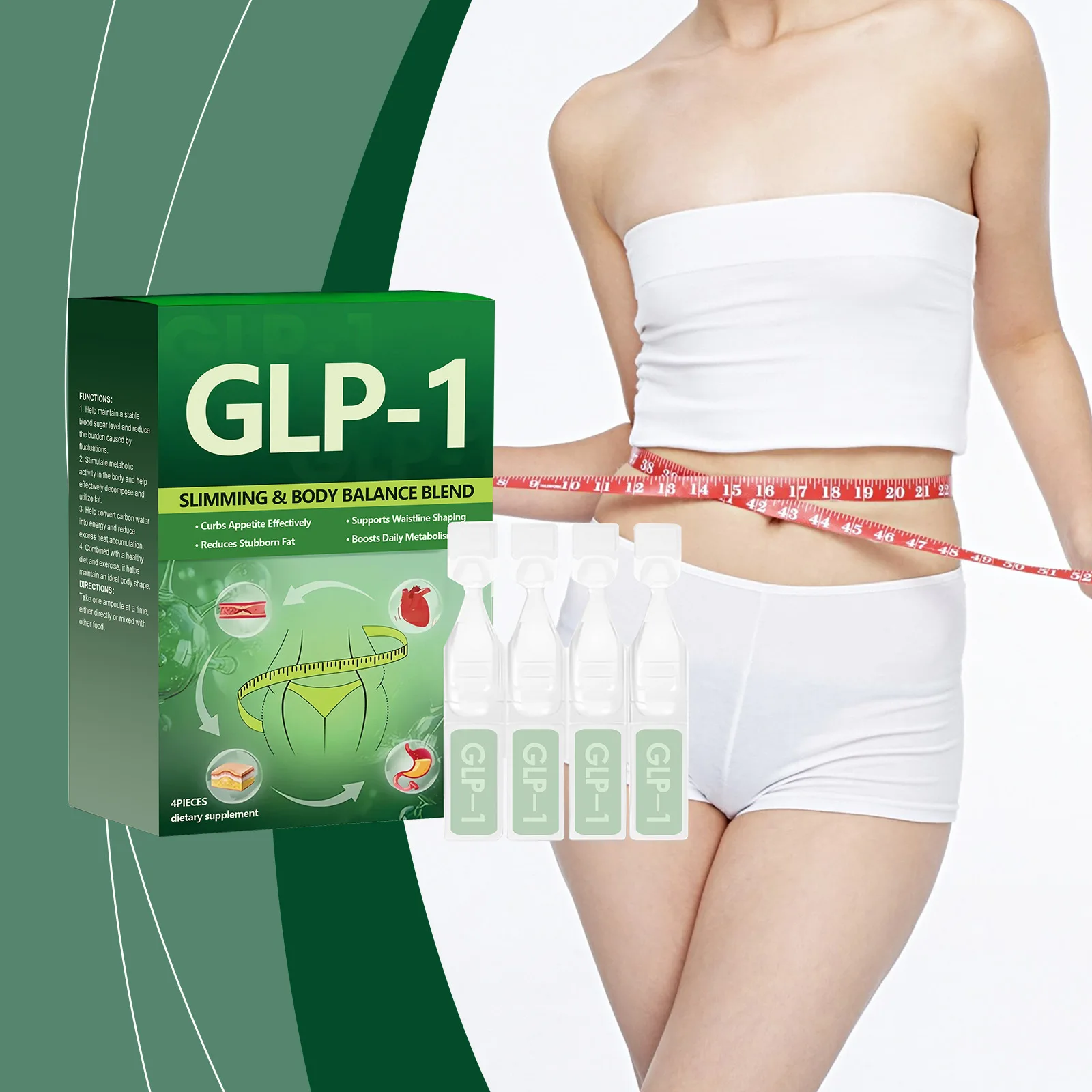 GLP-1 Weight Loss Drops Promote Digestion Supplement Nutrition Burnning Fat Control Appetite Boost Immunity Weight Control Drops