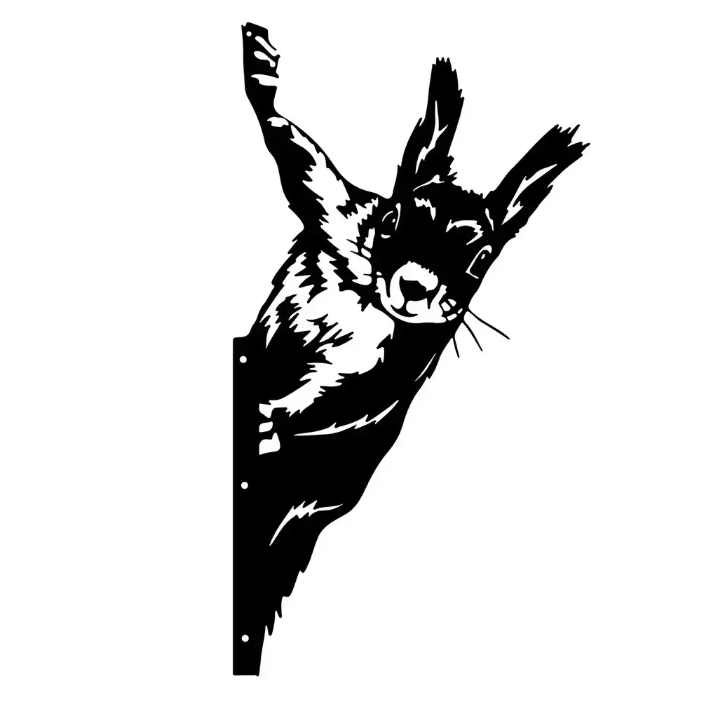 1pc Metal Add a Touch of Whimsy to Your Garden with This Adorable Squirrel-Shaped Fence Ornament Perfect for Birthdays