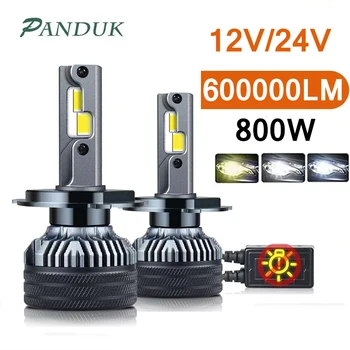 PANDUK 600000LM 800W H4 LED CANBUS 4300K ​​6000K 8000K Car LED Headlight H7 H1 Headlights 9005 H7 H11 Led Light 12V 24V Truck