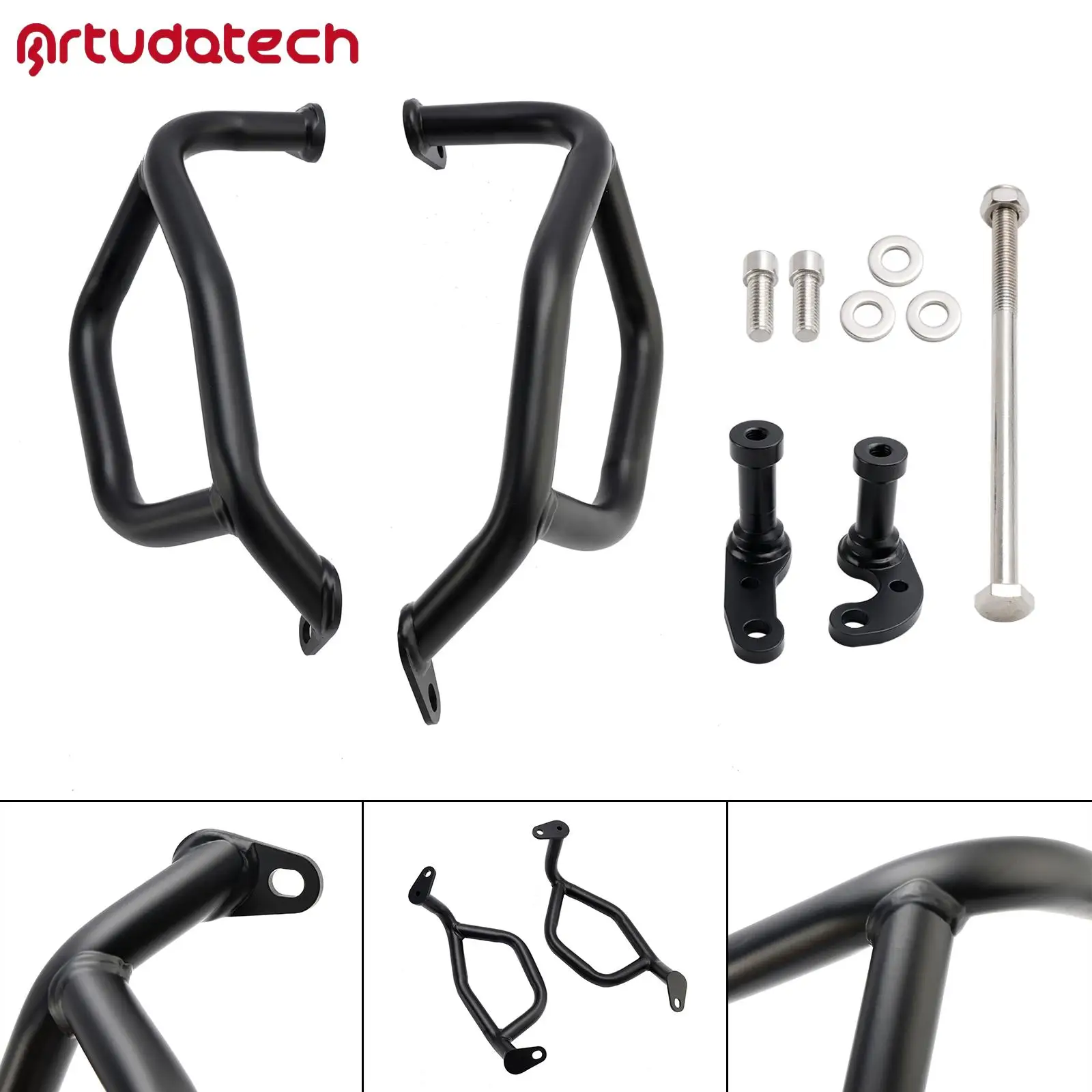 

Lower Engine Guard Frame Crash Bar Steel Fit Silver for Honda Nx400 Nx500 24