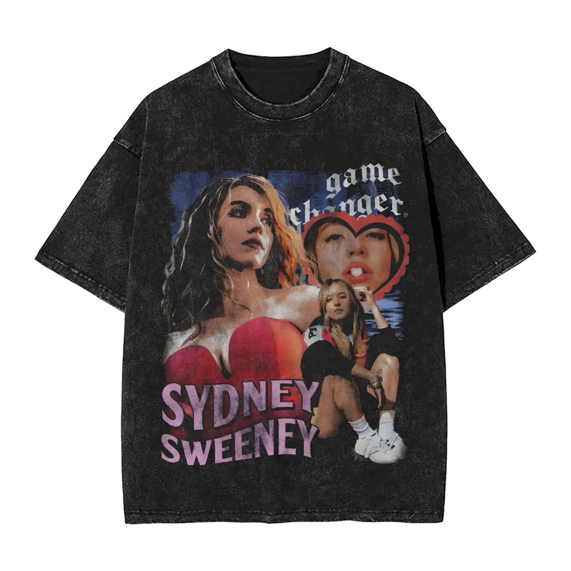 Summer Cassie Howard Sydney Sweeney Washed T Shirt Accessories Harajuku T-Shirts  for Men Women Tees