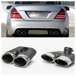 1 Pair Auto parts Exhaust Systems Muffler Tips For Mercedes Benz W220 S350 S320 S500 Exhaust Muffler Tip End pipe exhaust Nozzle