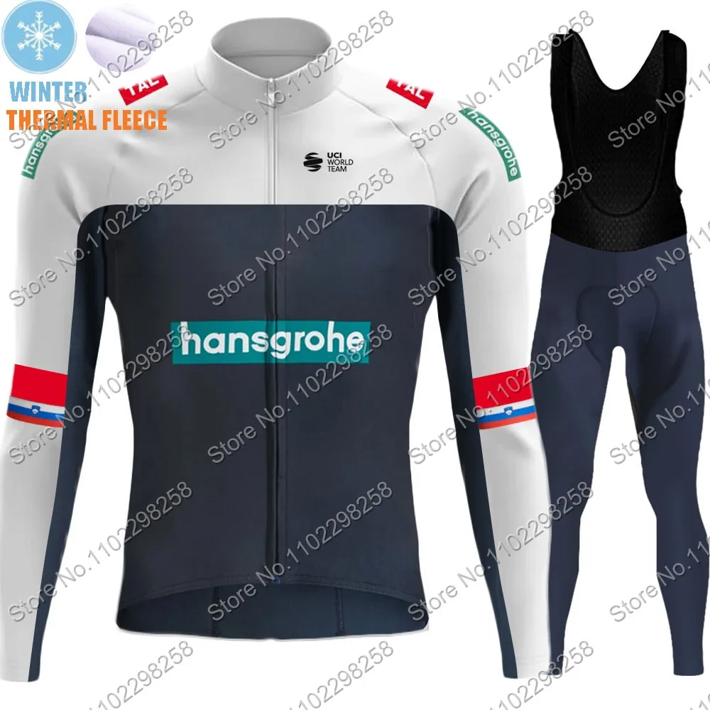 Maillot Boraful Hansgrohe 2025 Cycling Jersey Set Slovenia Roglic Winter Clothing Men Long Sleeve Kits bike Shirts Suit Pants