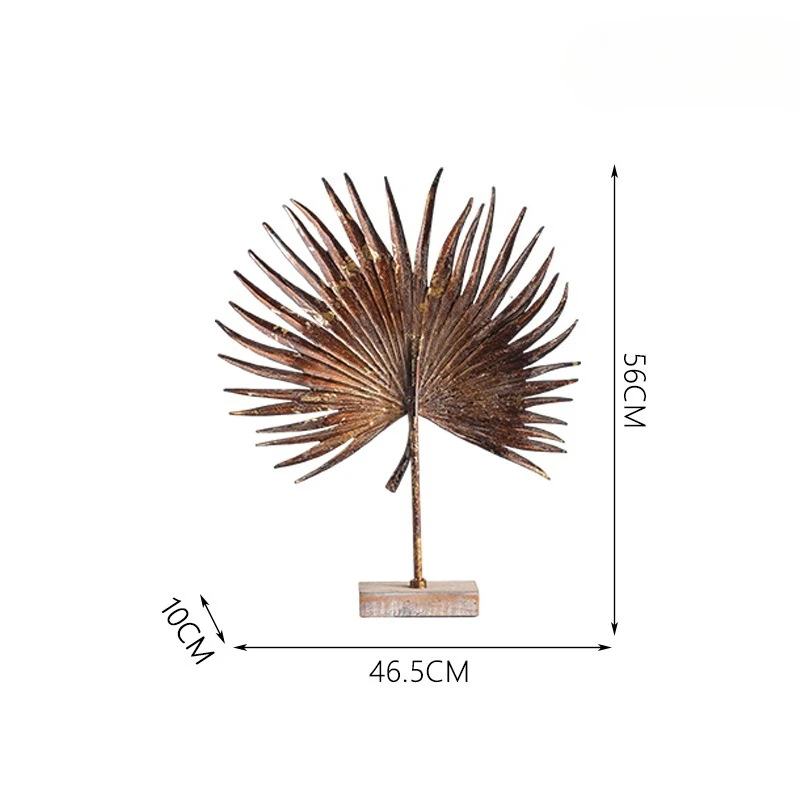 Vintage Metal Palm Tree Decor for Entryway Instagrammable Boho Home Sculpture Artistic Iron Wall Art  Tabletop Decoration