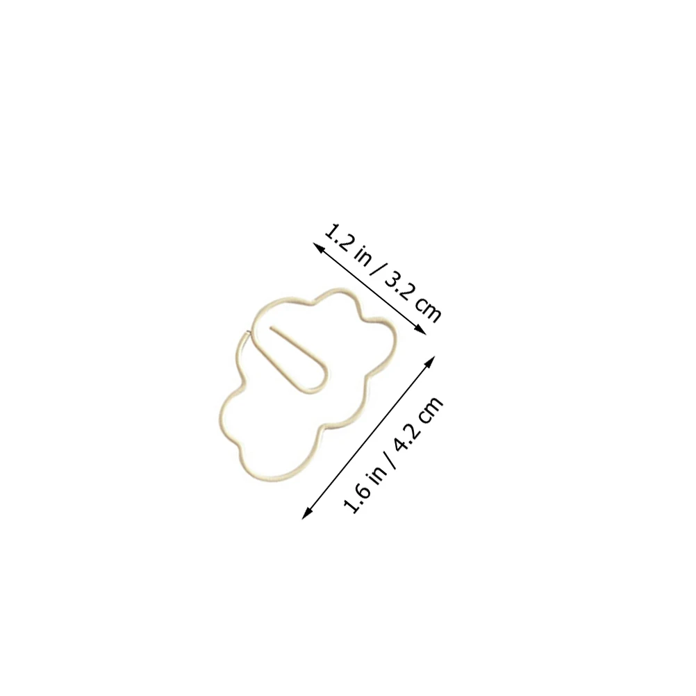 30Pcs Cartoon Paper Clips Cloud Shape Decorative School Office Document File Fixing Multiuse Paperclips Clips Office Supplies