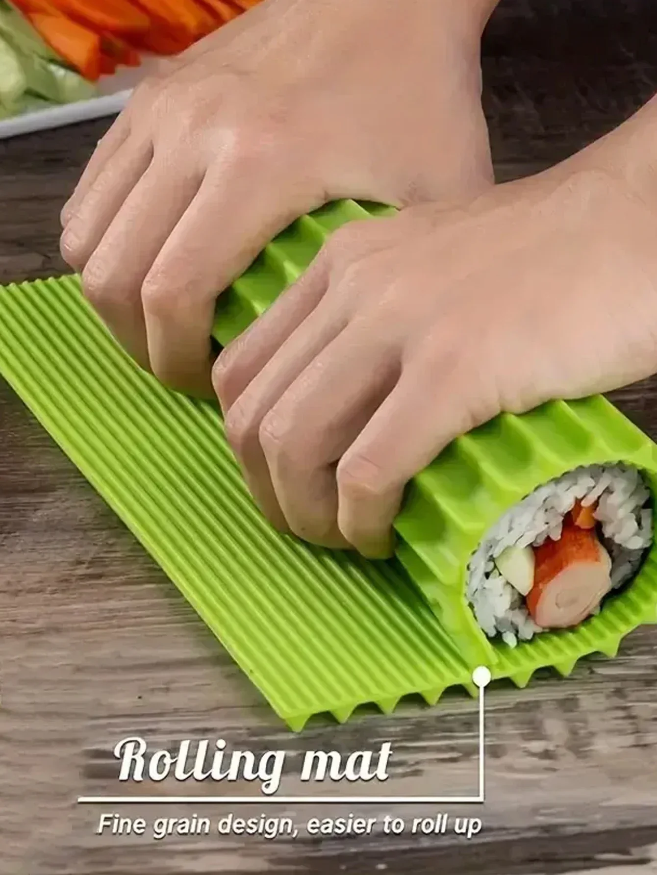 1 ud. Herramienta para hacer sushi, esterilla para enrollar sushi, máquina para hacer rollos de arroz y verduras con algas, herramienta pequeña DIY para sushi en casa, restaurante, fiesta, cocina