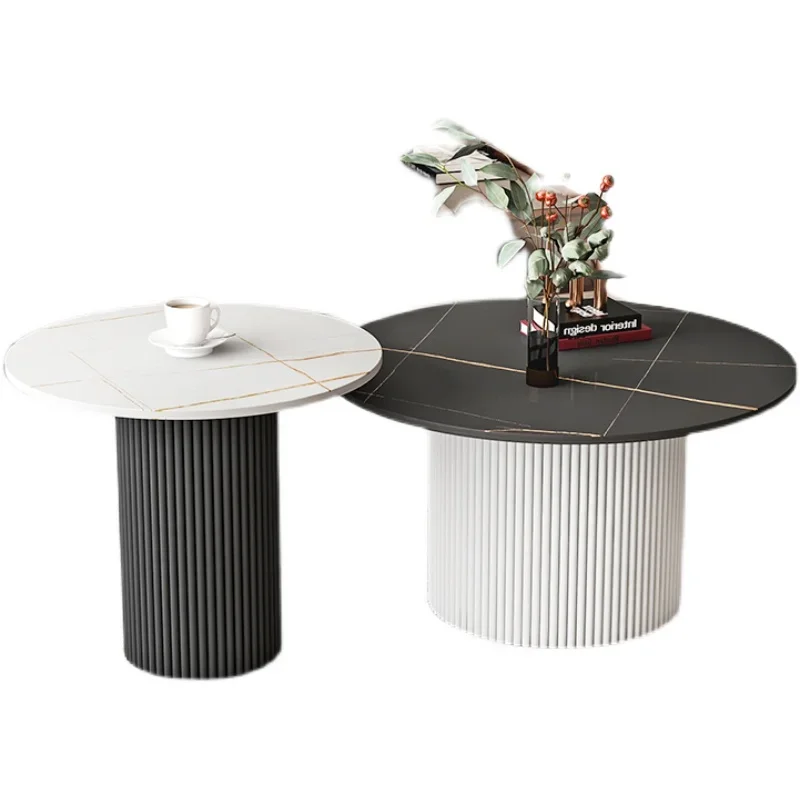طاولات القهوة في مركز السرير كتب مستديرة فاخرة طاولات القهوة الاسكندنافية مكتب الطعام الأبيض Stoliki Kawowe الأثاث الياباني #5