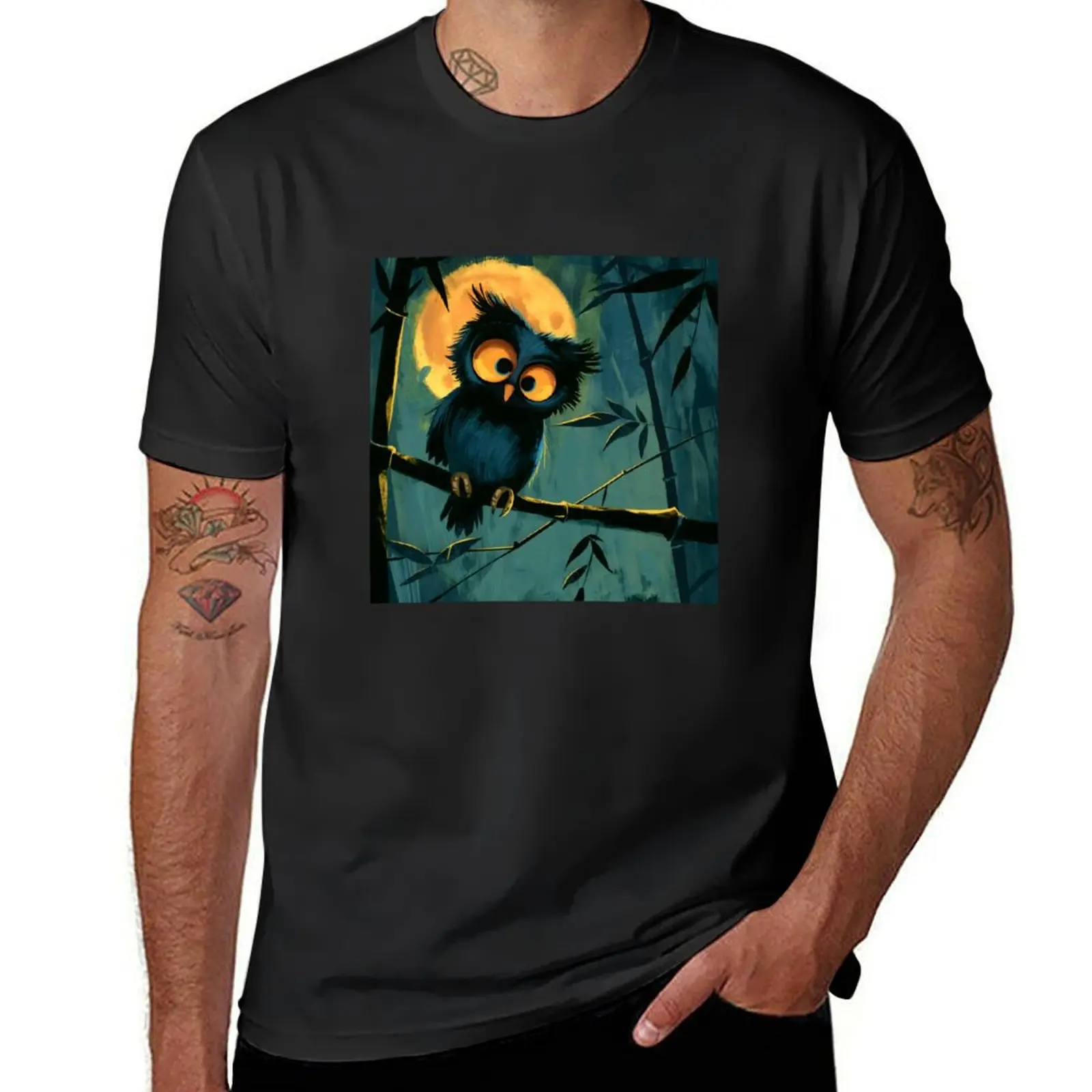 Moonlit Bamboo Guardian T-Shirt customs design your own new edition black t-shirts for men