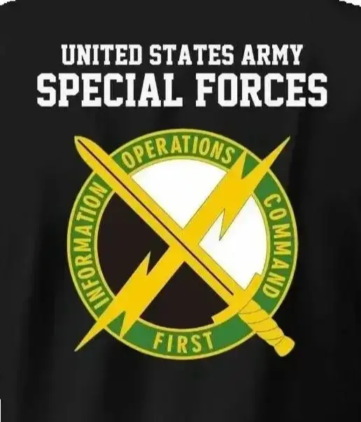 

Military Information Operations Command US Army Special Force T-Shirt 100% Cotton Summer O-Neck Short Sleeve Casual Mens T-shirt