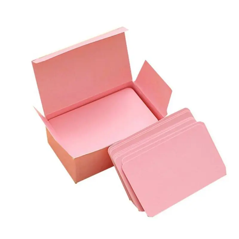 Mini DIY Graffiti Word Cards - Set of 100 Pink Blank Memo Pads, Pocket Memory Note Blocks