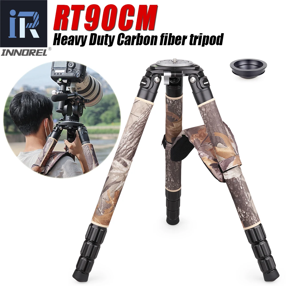 Camouflage Carbon Fiber Tripod for DSLR Camera Professional Birdwatching Heavy Duty Camera Stand Ultra Stable 40mmTube 40kg Load