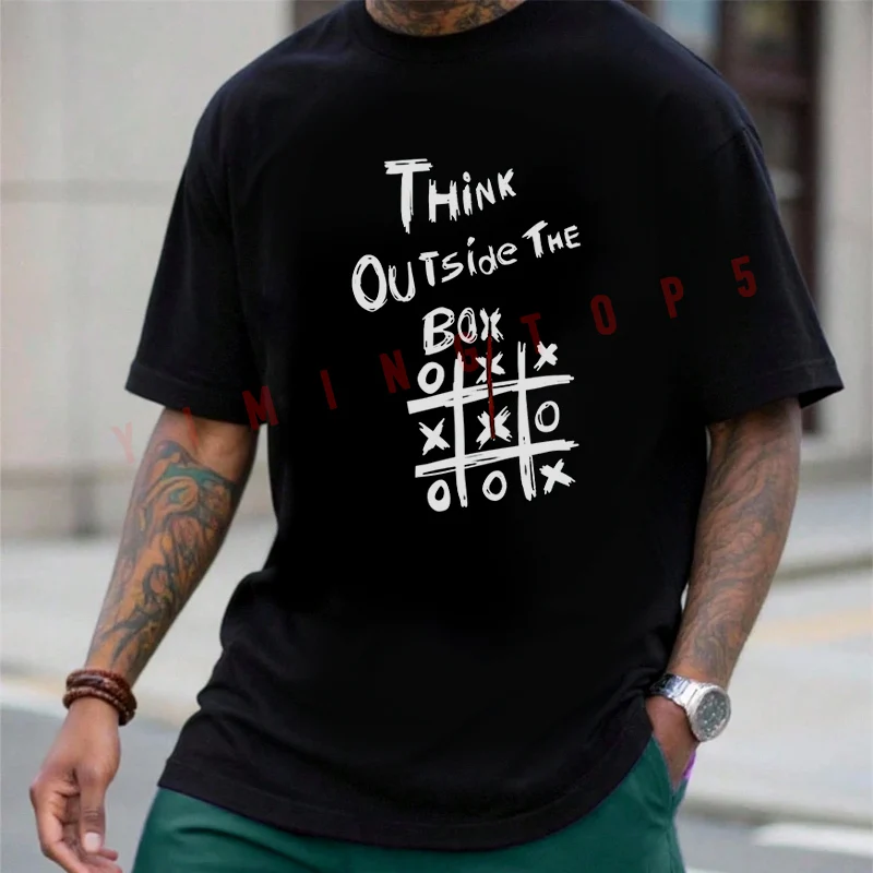 

Think Outside The Box Print Moto T-Shirt Motorrad Fans New Fashion Summer Cotton Men Short Sleeve O-Neck Tee