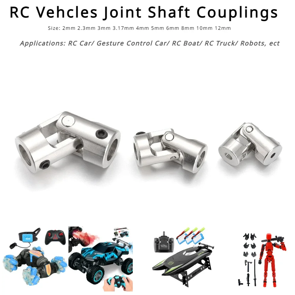 

Cardan Joint Couplings Gimbal Hinge Drive Shaft Motor Connector 2mm3mm3.17mm4mm5mm6mm8mm10mm12mm for Rc Boat Car Model Vehicles