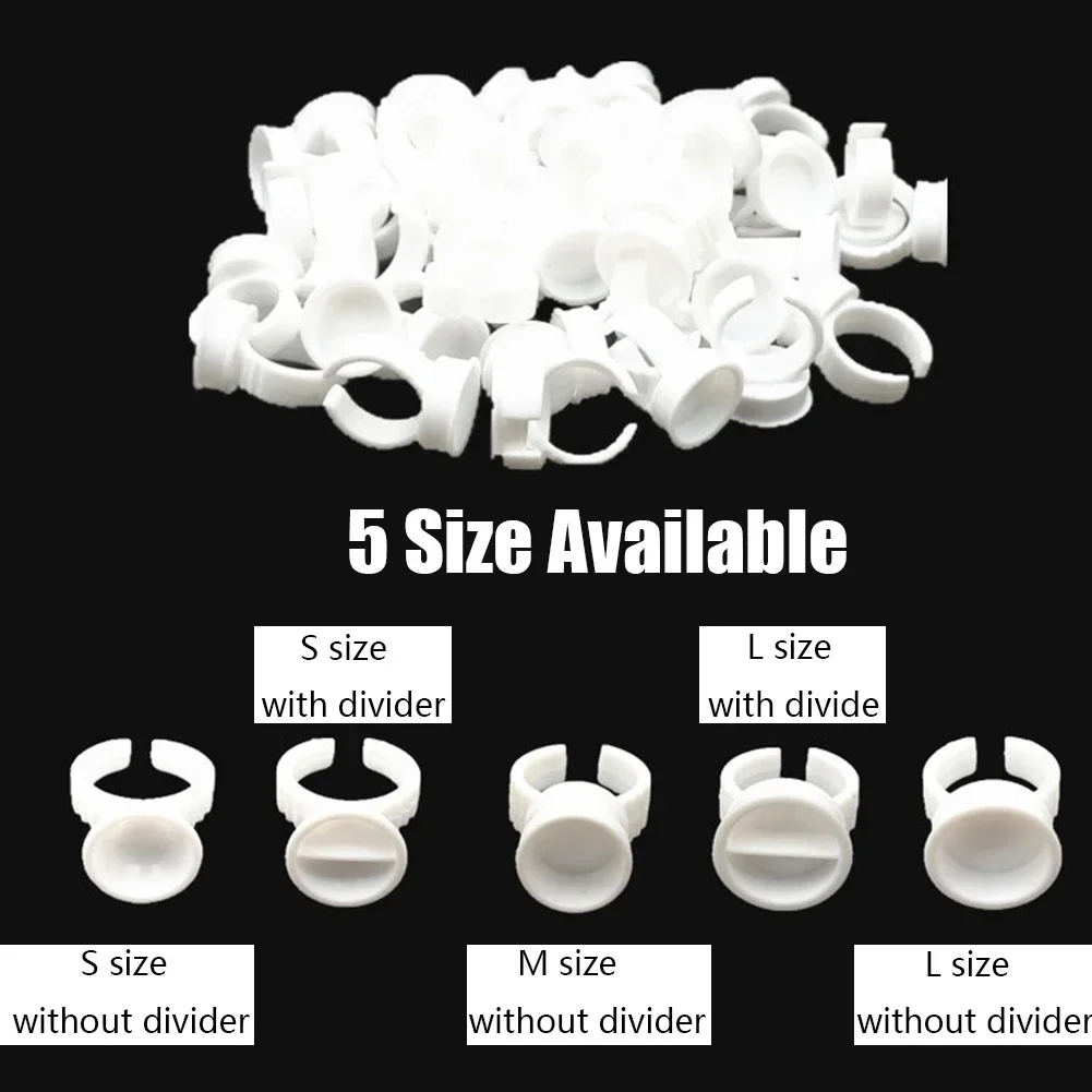 100Pcs Tattoo Ink Cup Pigment Holder Silicone usa e getta Pmu accessori divisore contenitore anelli tazza trucco permanente sopracciglio