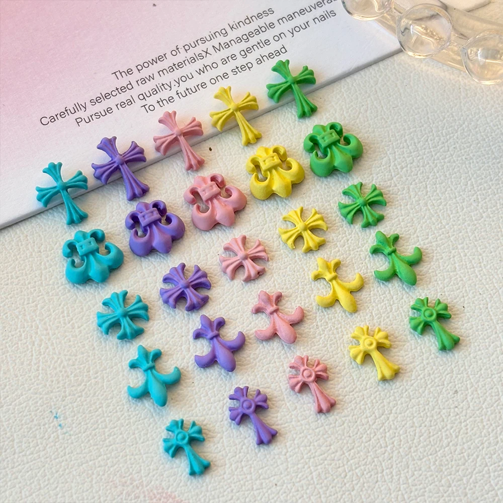 5 قطعة الصليب الملونة الزركون مسمار السحر الدوبامين الألوان مزيج ثلاثية الأبعاد حجر الراين الصليب مسمار ديكور فني ل هلام مانيكير لتقوم بها بنفسك مسمار المورد