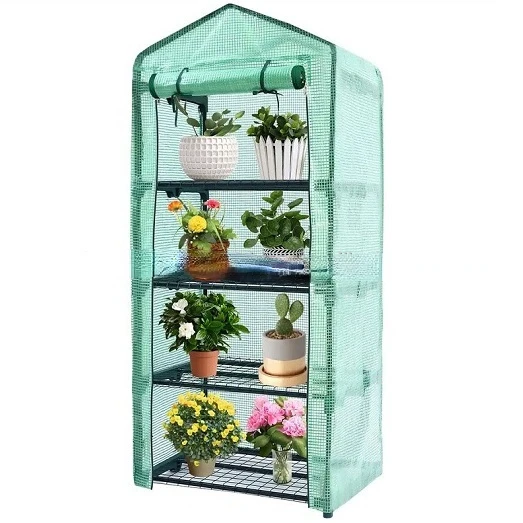 Mini Greenhouse 4 5 Tier Green House Plastic PVC Cover Flower Plants Grow House Small Plant Grow House for Garden