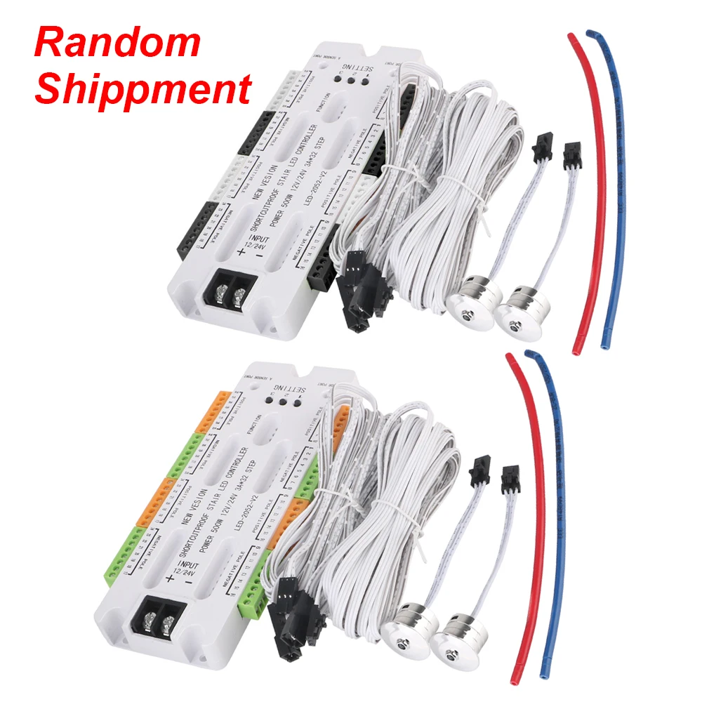 사다리 야간 조명 DC 12V 24V 단락 방지 컨트롤러 계단 LED 조명 스마트 모션 센서 빛 32 채널