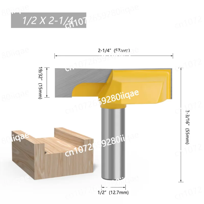 1/2Mm/12mm/8mm shank clear bottom cutting angle large diameter woodworking cutter drill bit