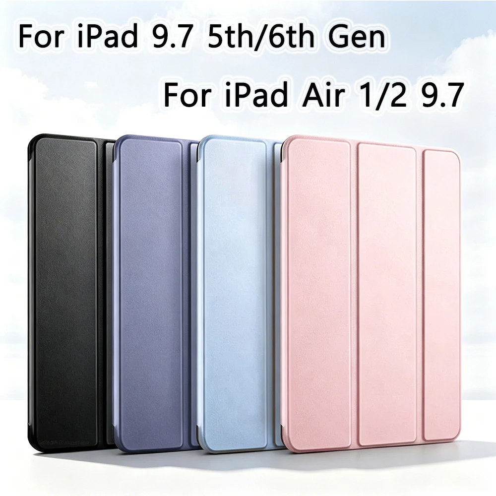For iPad 9.7 (2018/2017 Model, 6th/5th Generation) Tablet Case ,For iPad Air 9.7 (2013/2014 Model), Magnetic Flip Smart Cover
