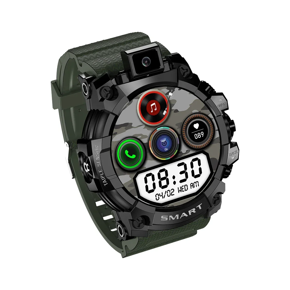 Reloj inteligente Q999 4G Android de gama alta, pantalla grande completa de 1,6 pulgadas, cámara HD, tarjeta SIM, monitoreo de salud, navegación GPS PK AW12