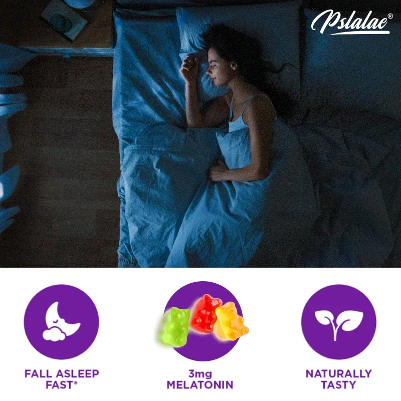 Sleep Gummies - Aid Sleep, Relieve Stress, Promote Rapid Sleep, and Enhance Sleep Quality - with Melatonin, L-Theanine - Image 5