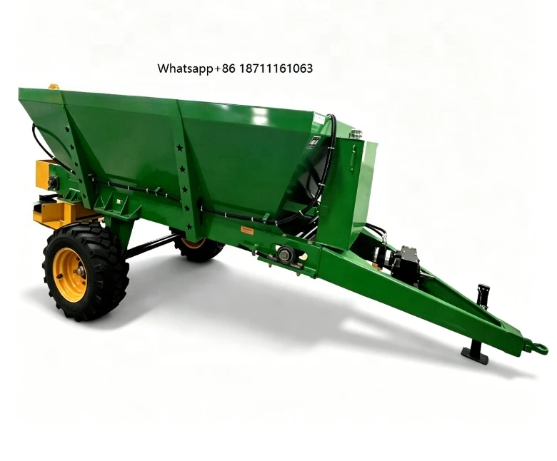 3m Hydraulic Disc Manure Spreader Heavy Duty Farm Equipment Pump High Productivity Chicken Manure Compost Spreader Pasture