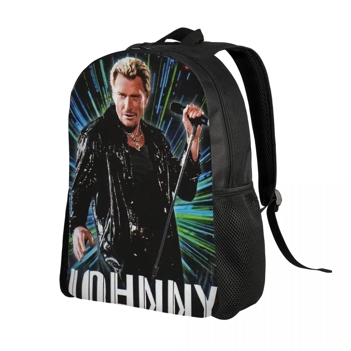 Johnny Hallyday Rock Laptop Backpack Men Women Fashion Bookbag for School College Students Singer French France Bag