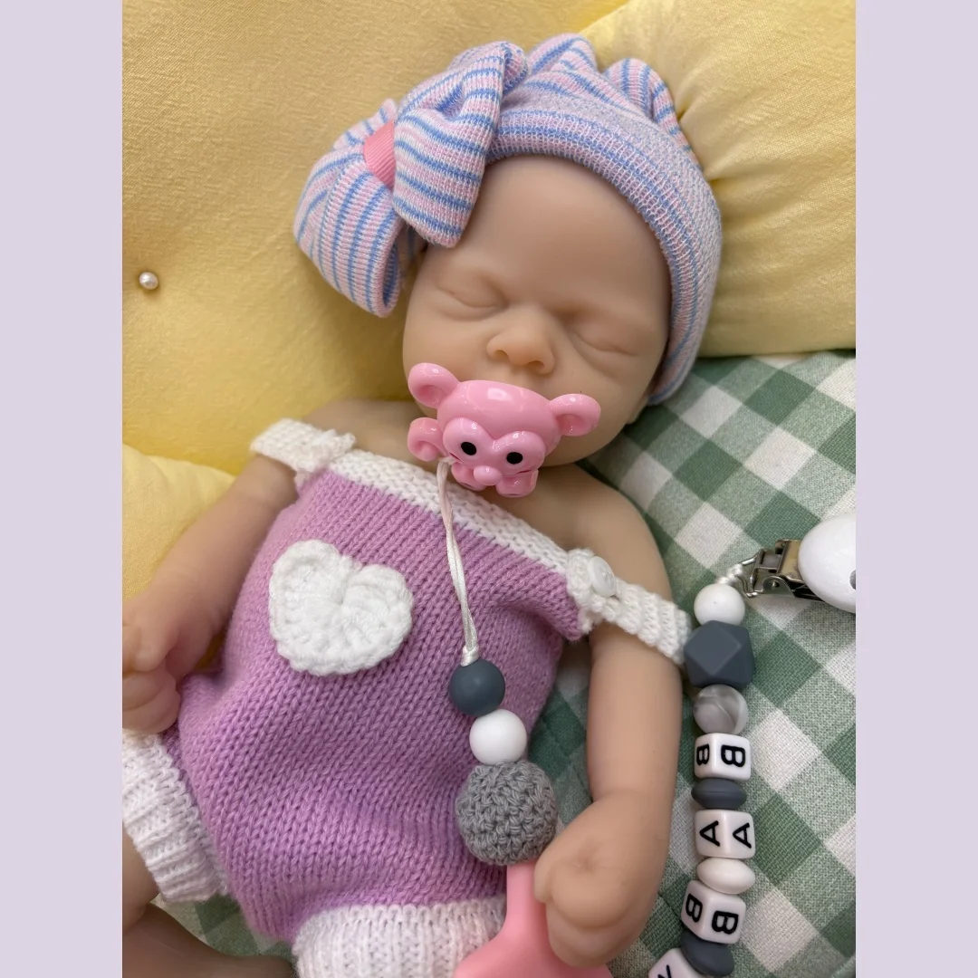 13-calowe Malowane i Niepomalowane Lalki Reborn Dziewczynki z Otwartymi Ustami, Wykonane z Solidnego Silikonu, Miękkie w Dotyku, Ręcznie Robione, Idealne na Prezent dla Noworodka