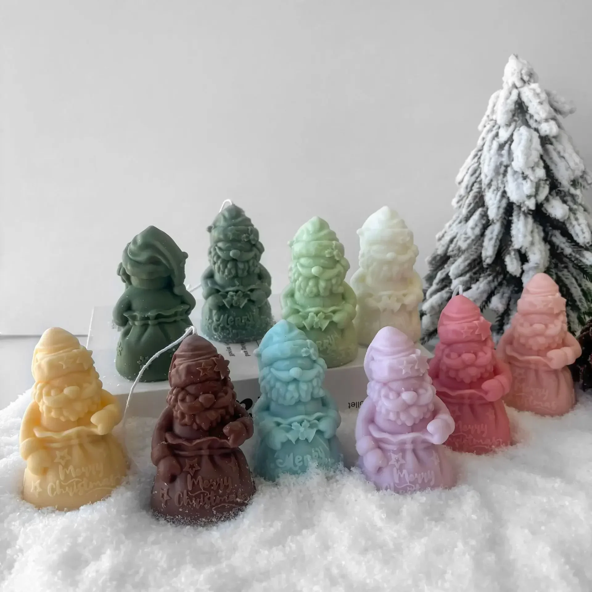 

ChristmasSanta Claus Mold Handmade Christmas Party Gift Mold Plaster Resin Christmas Ornaments Mould Soap Candle Making Supplies