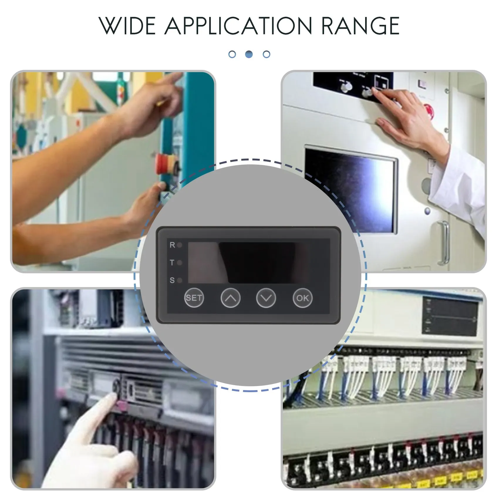 Mesa de entrada analógica Cabeça de exibição digital, 0-10V, 0-20MA, 2-10V, 4-20MA, versão RS485