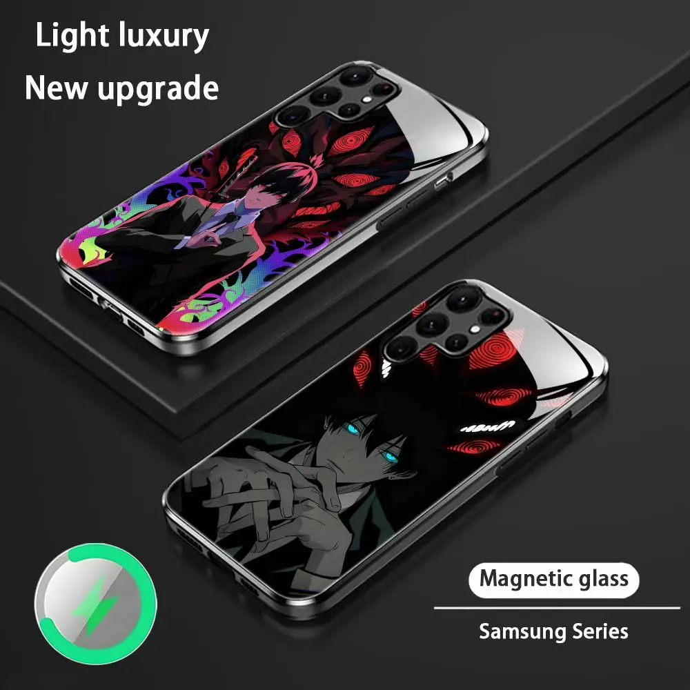Chainsaw Man Aki Hayakawa Phone Case For Samsung S26 S25 S24 S23 S22 S21 S20 Plus Ultra Glass Magnetic Case