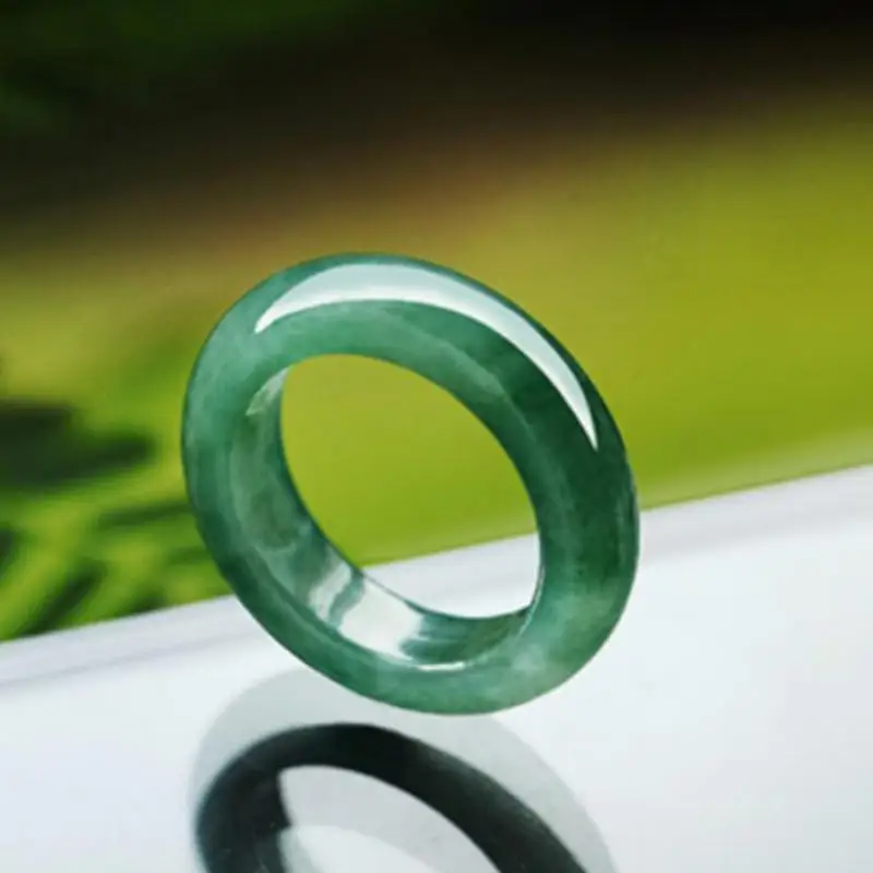 Blue Water Jade Ring Men Women Fine Jewelry Genuine Myanmar Jadeite With Certificate High Ice Grade A Burma Jades Rings