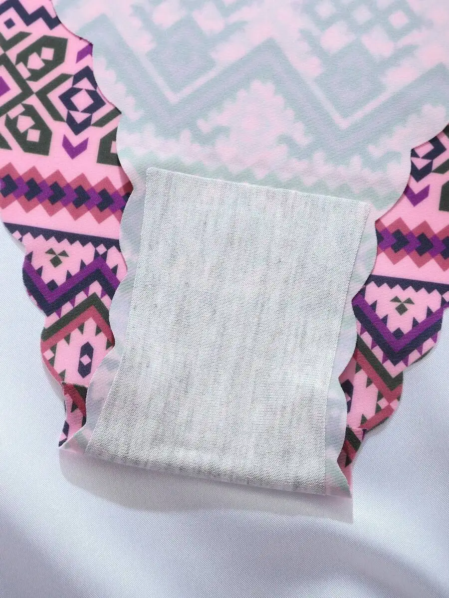 

8pcs Women Seamless Soft Fabric Panties With Geometric Print Comfortable Underwear