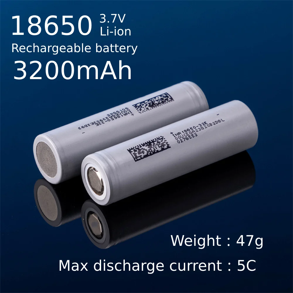 10PCS Original 18650 Lithium Battery 3.7V 3200mAh 5C High Current 15A Discharge Rechargeable Li-ion Batteries For Screwdriver