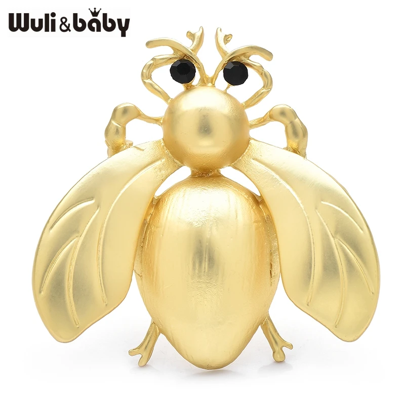 

Wuli&baby Matte Gold Color Bee Brooch Pin For Women Jewelry Badge Cloth Accessory 2025 Gift