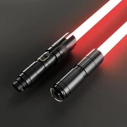 DamienSaber Qimir Lightsaber Force Heavy Dueling Detachable Light Saber Metal Hilt Infinite Color Changing with 34 Sound Fonts