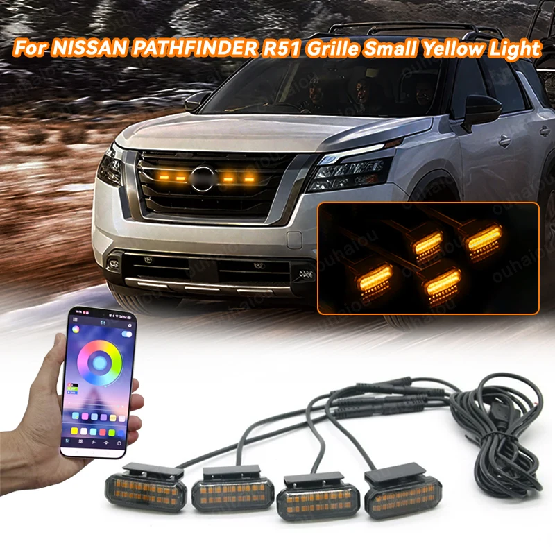 

For NISSAN PATHFINDER R51 18 LED Front Grille Light Car Daytime Running Light Wheel Eyebrow Lamp For Pickup Offroad 12V ﻿