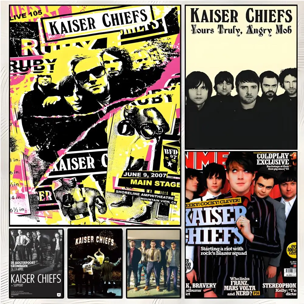 british indie band poster K-Kaiser Chiefs Poster Superior Home Space Pub Indoor Decorative Art & Home Decor