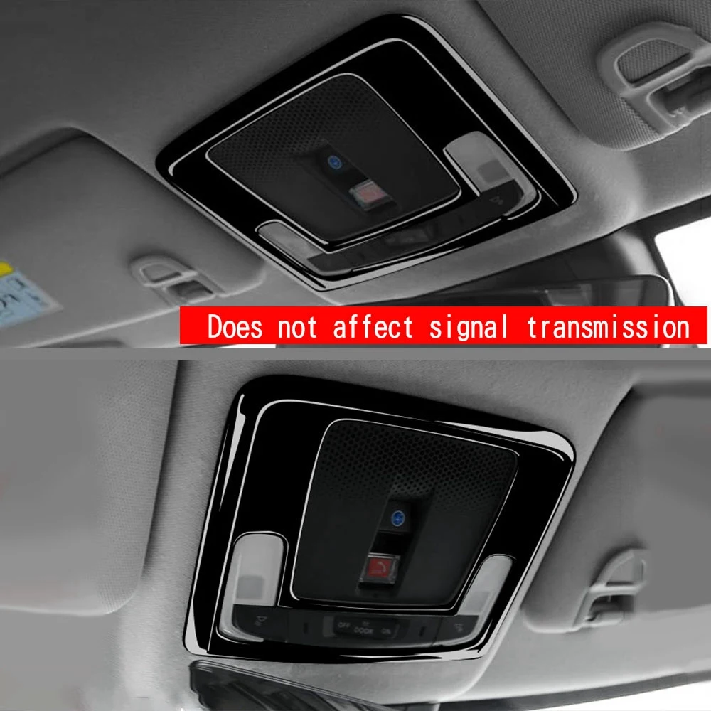 Auto nero lucido interno luce di lettura anteriore copertura della lampada Trim Sticker per Honda Vezel HR-V HRV 2021 2022
