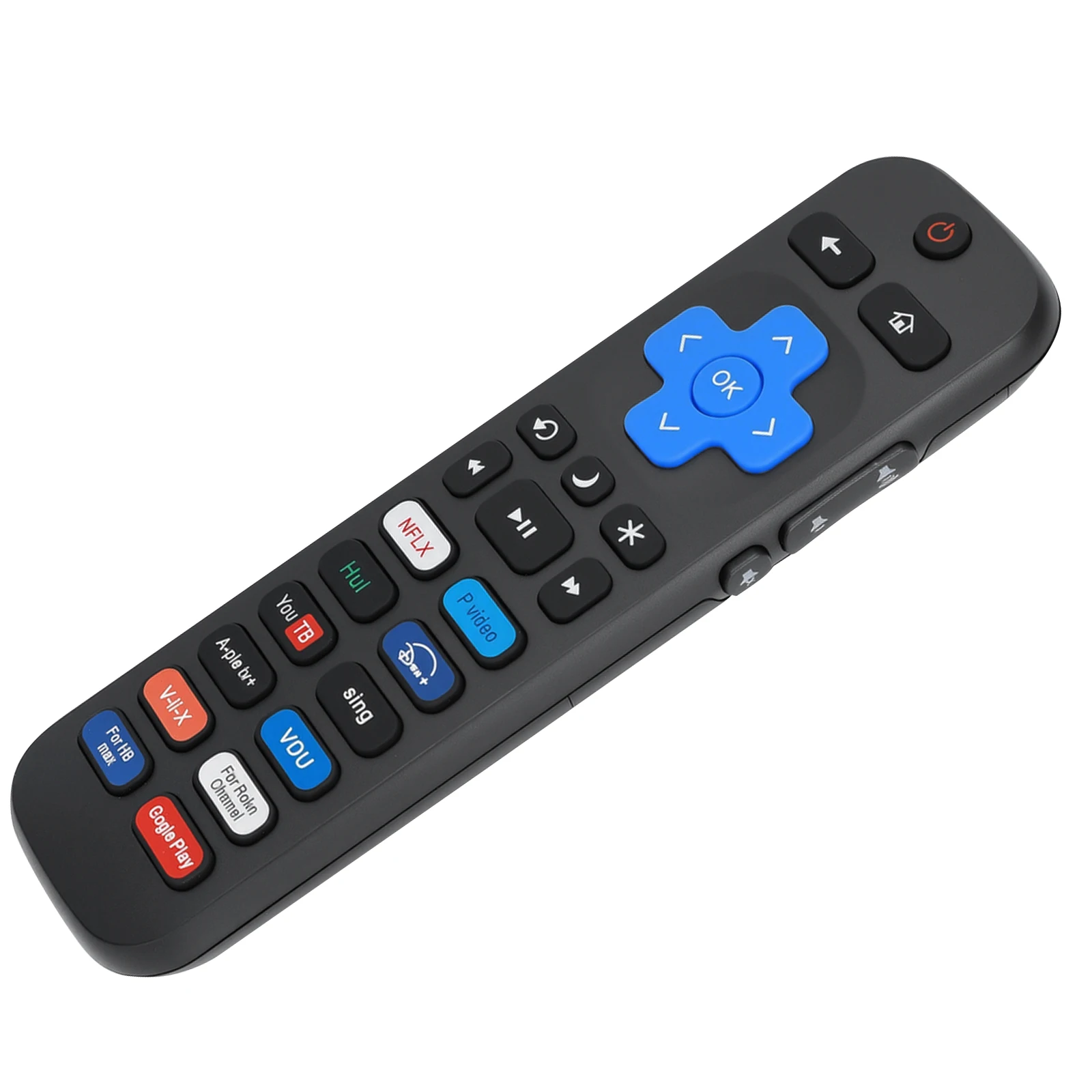 Quick Keys Replacement Remote for Roku TV, TCL/Hisense/Onn/Sharp/Element/Westinghouse/Philips/Sanyo (Not Stick/Box)