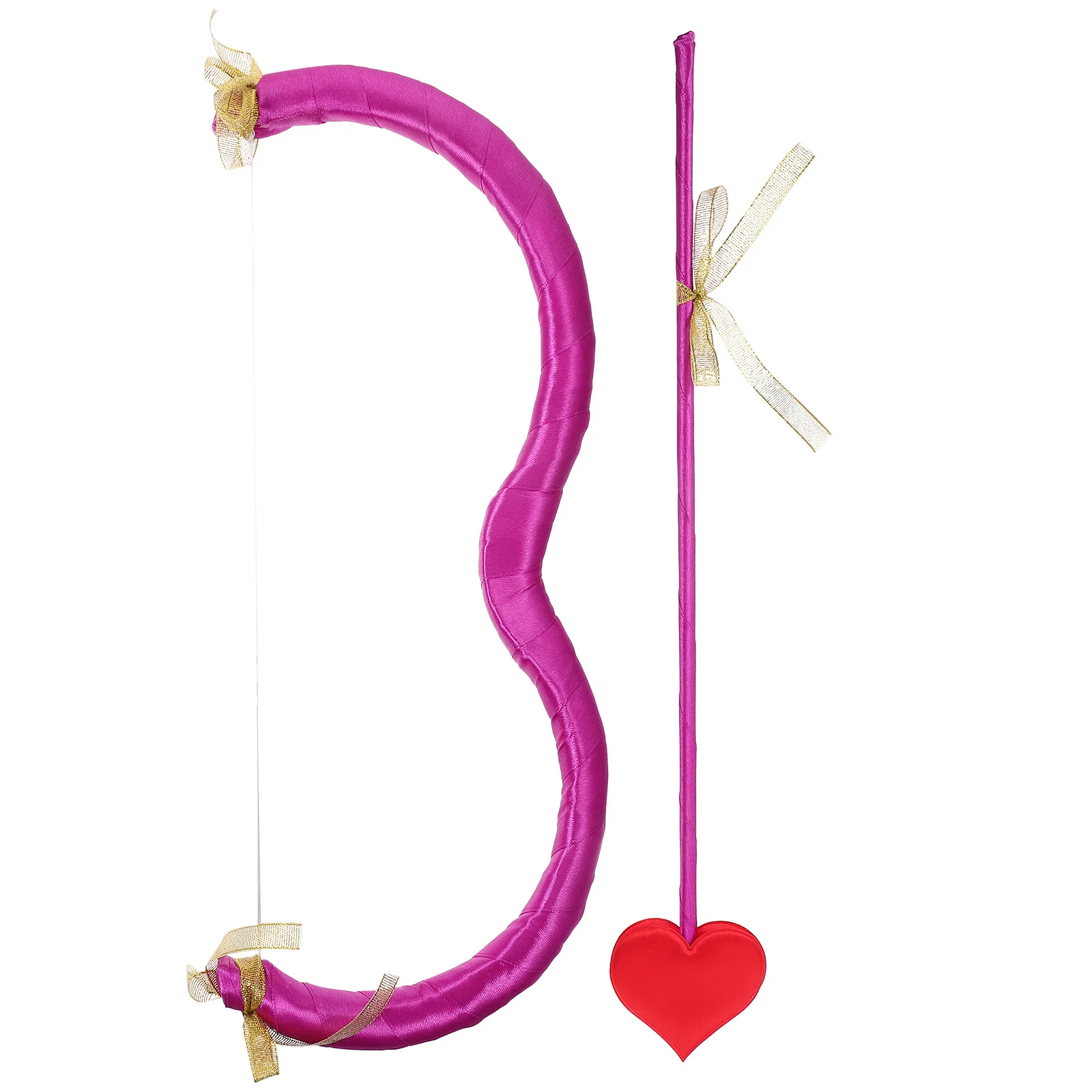 1Set Cupid Bow and Arrow Prop for Valentine Costume Party Cute Arch Design Cosplay Accessory Dance Event Centerpiece Decoration