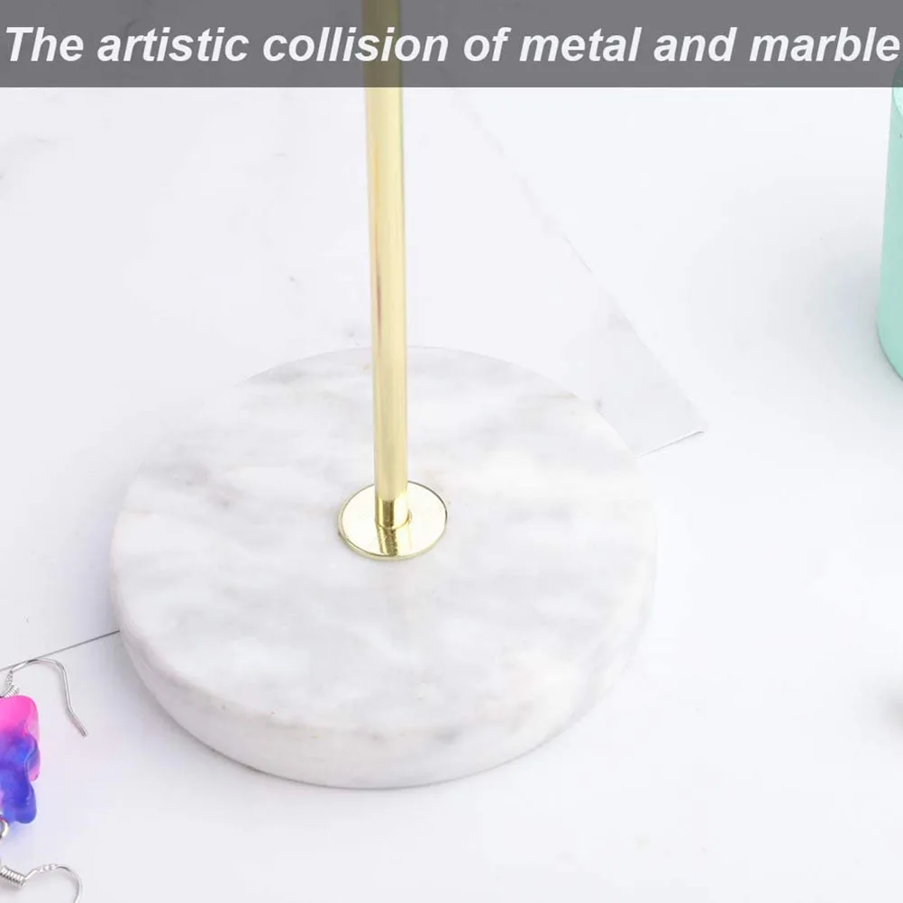 1Pcs Jewelry Display Stand Marble Metal Watch Holder Stable Durable Storage Rack for Shop Trade Show Jewelry Stand Holder
