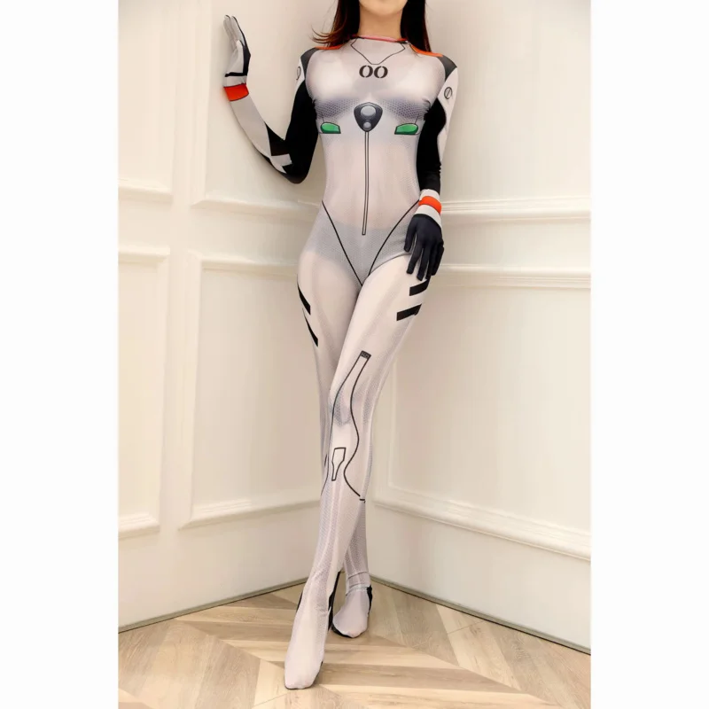 Asuka Langley Saryu Ayanami Rei Zero Two Dva Cosplay Costume Asuka Test Jumpsuit Zentai Suit Anime Halloween Bodysuit Women