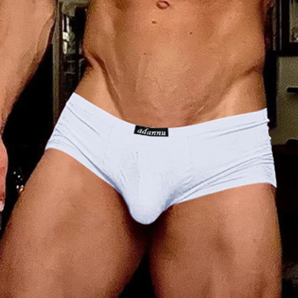 ملابس داخلية قصيرة للرجال يومية بلون أبيض كل موسم ملابس داخلية سوداء للرجال مثيرة قصيرة ناعمة #2