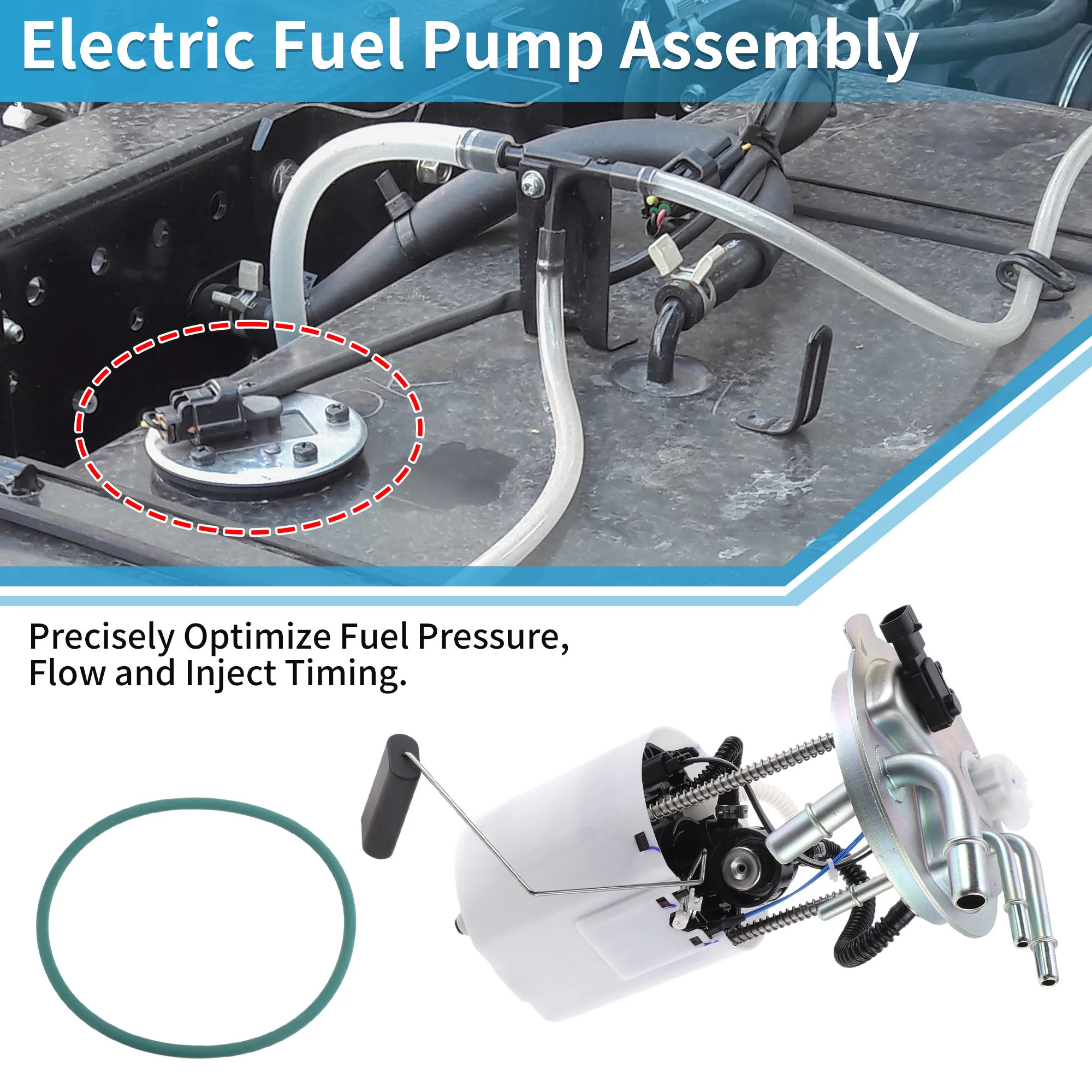 X Autohaux Vehicle Electric Fuel Pump Assembly Auto Car Fuel Filter Pump Module No.E3581M/88983253 for Chevy Tahoe for GMC Yukon