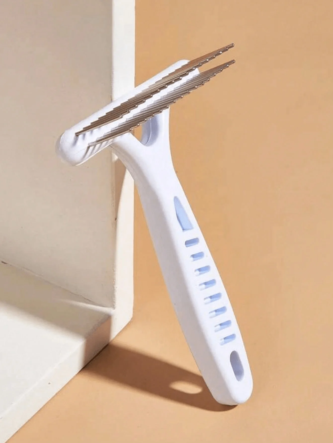 Pet grooming and hair removal rake set - stainless steel bottom rake, used to remove hair knots and shedding - a must-have tool