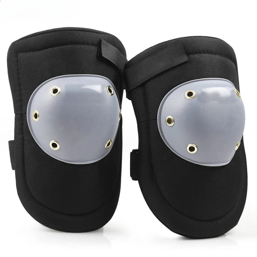 1 pair Heavy-Duty Knee Pads Gel Cushion, Anti-Slip, Adjustable Straps (Fits 12-16