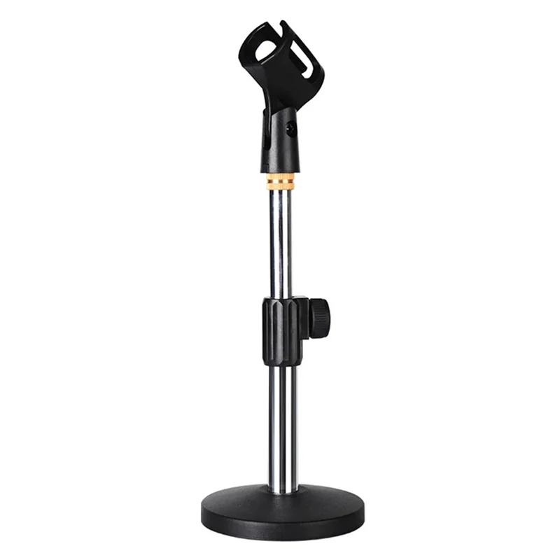 Microphone Stand Desktop Adjustable Lifting and Weighting Disc Base Shockproof Network Live Broadcast Mic Stand Accessories